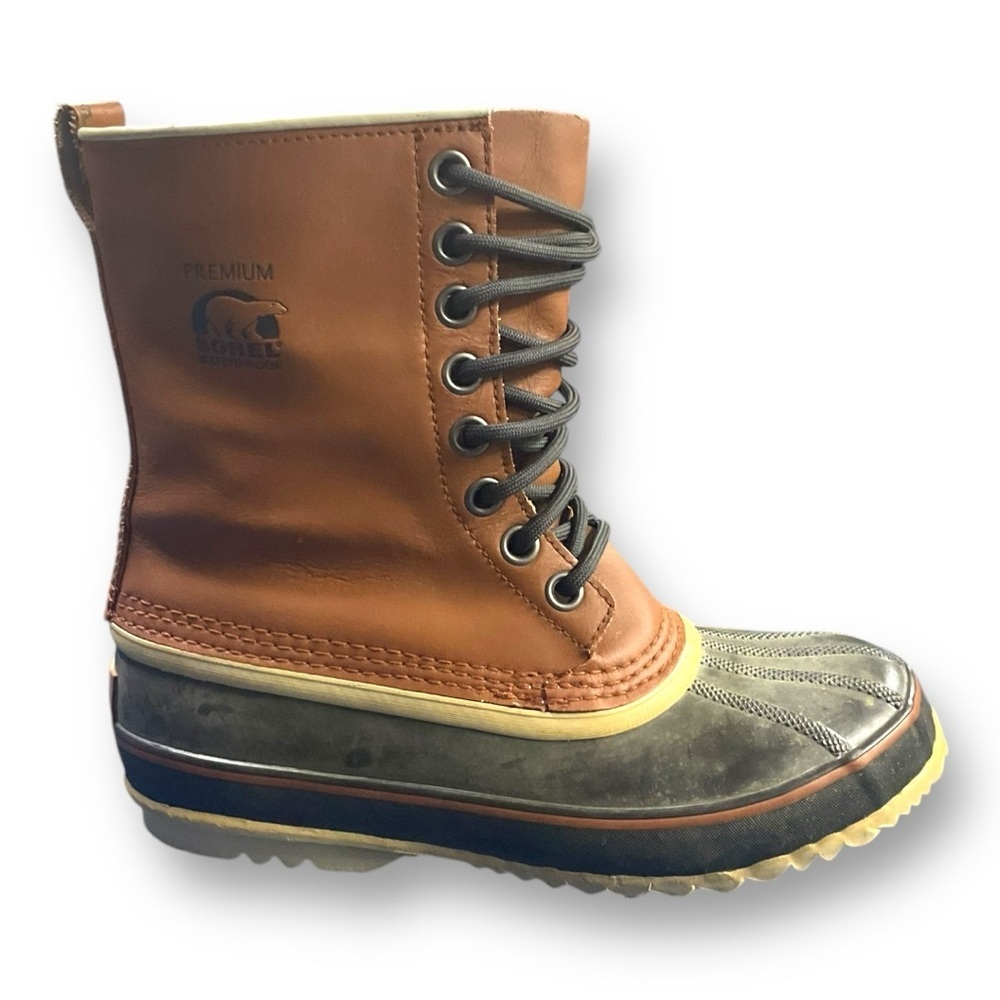 Sorel Brown and Yellow Winter Boots - Picture 3 of 8